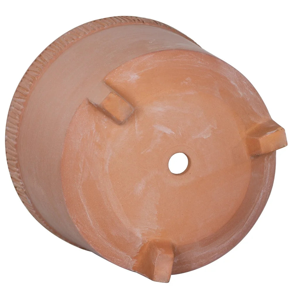10in Footed Terracotta Clay Planter