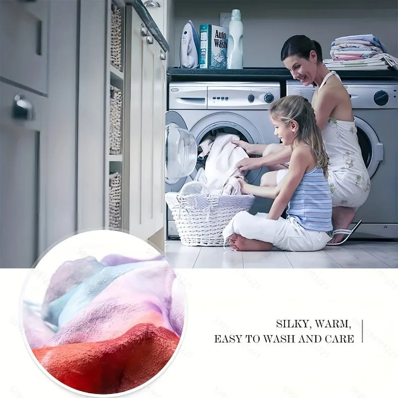 1pc Throw Pink Xmas Gingerbread House Flannel Blanket