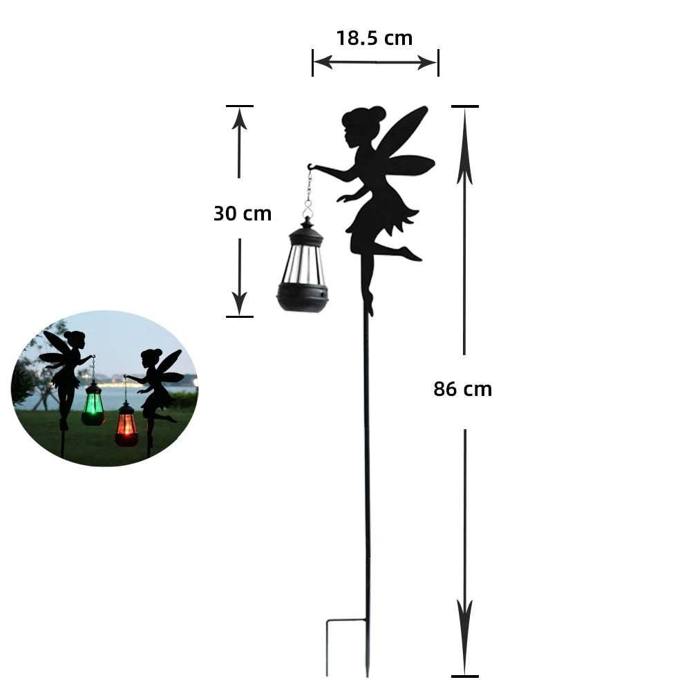 Solar Lights Outdoor Solar Watering Can Light Waterproof Metal Hanging Lantern Fairy Garden Decor Outside