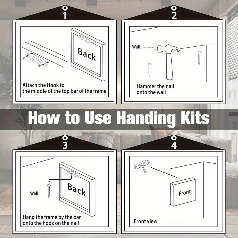 2D Flat, 3pcs wooden framed canvas painting art print