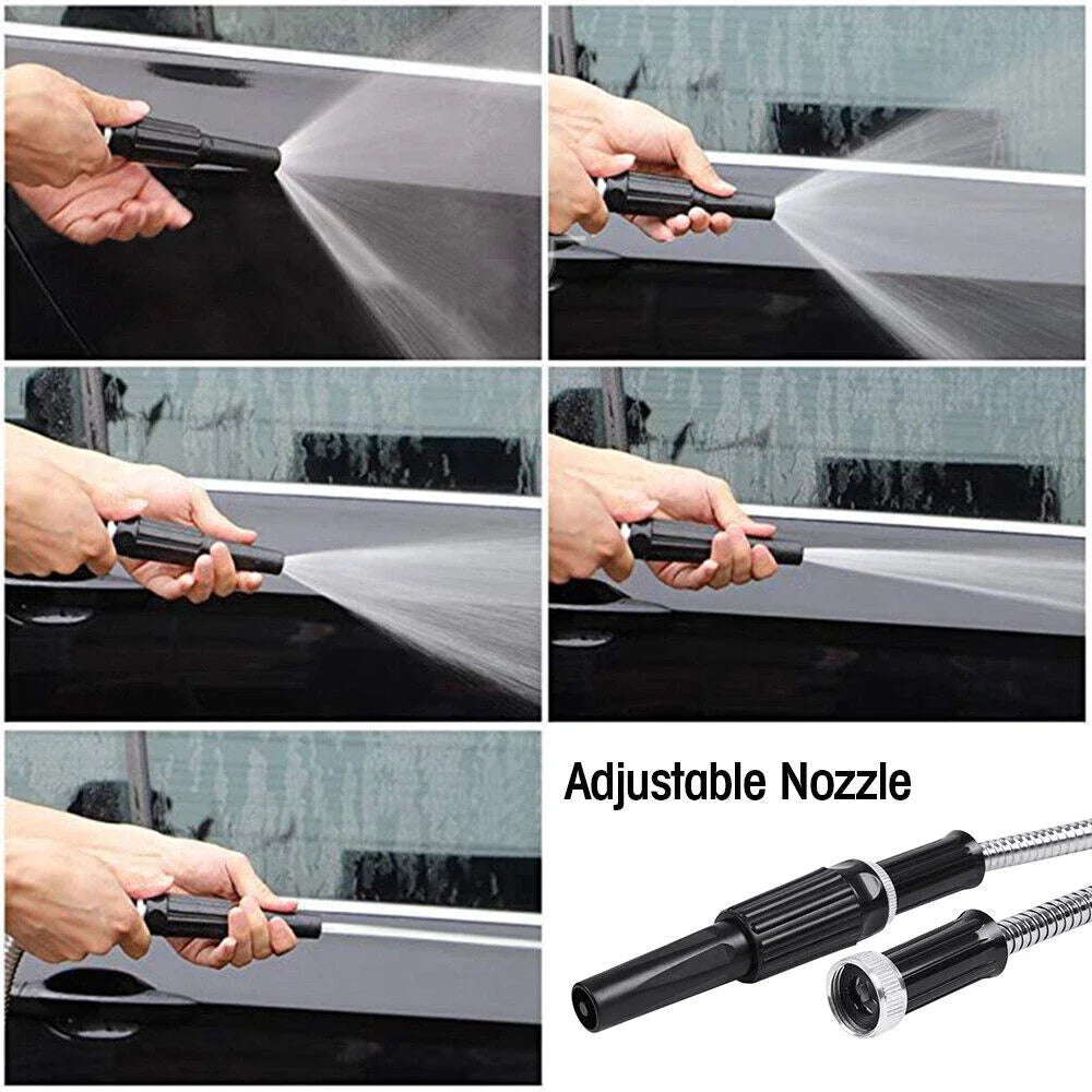 25FT Stainless Steel Metal Garden Water Hose