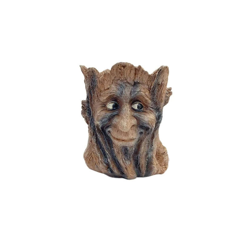 1Pc, Creative and Funny Expression Book Tree Stump Old Man Resin Vase,