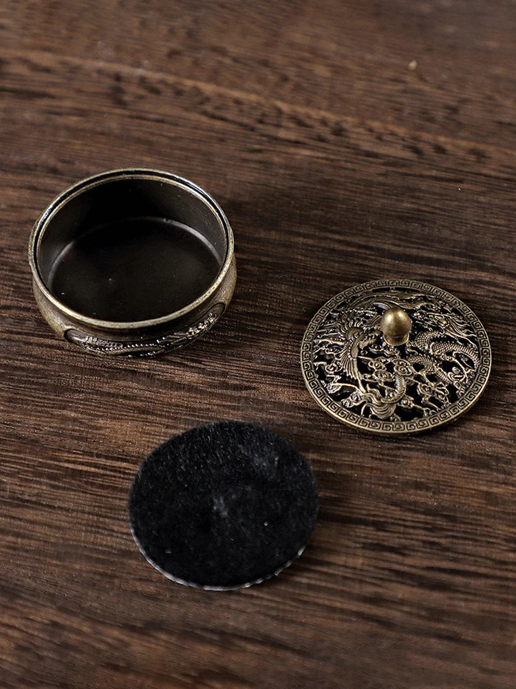 1PC Longfeng Fingertip Stove, Three-Legged Small Incense Burner