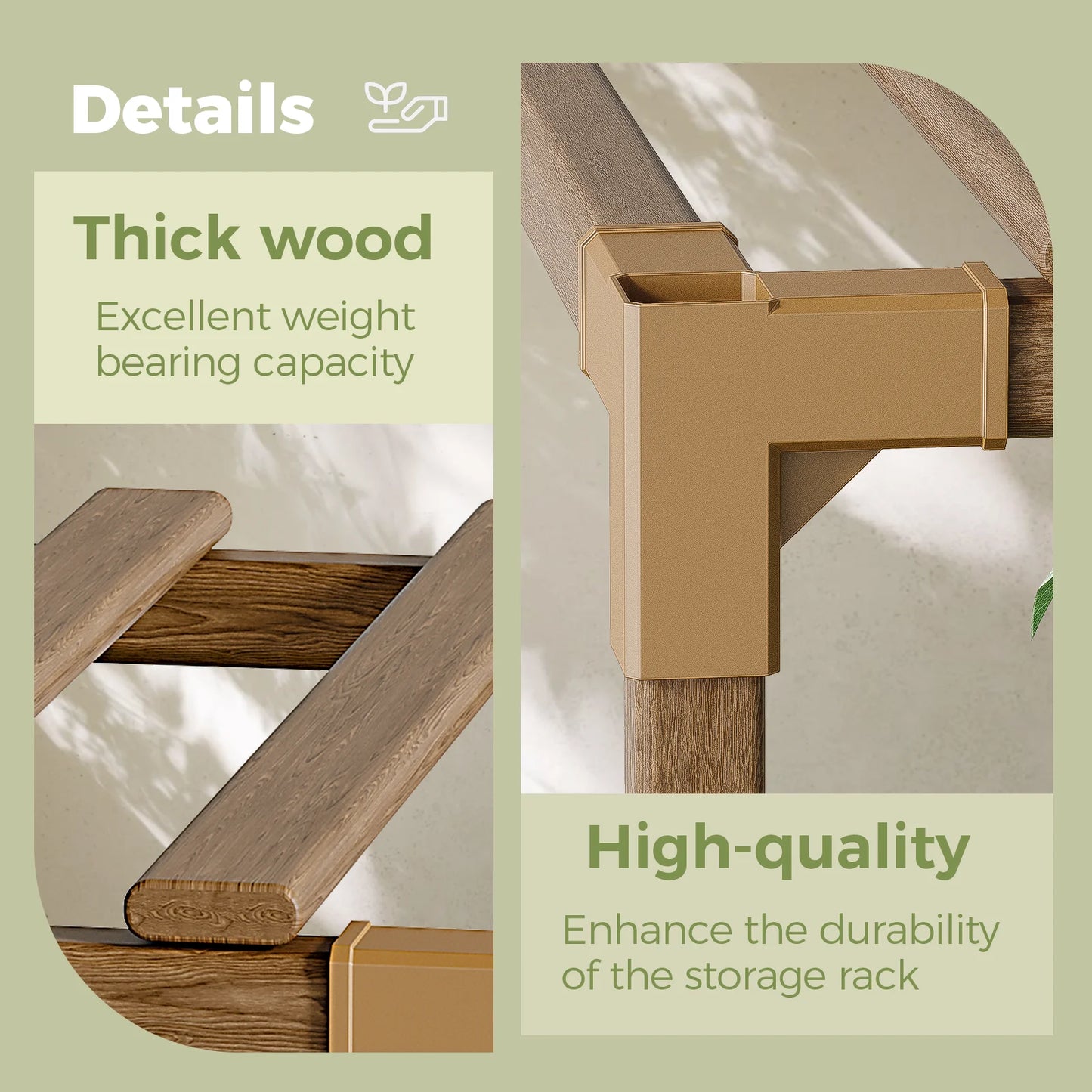 Tall Wood Plant Stand Indoor-Outdoor