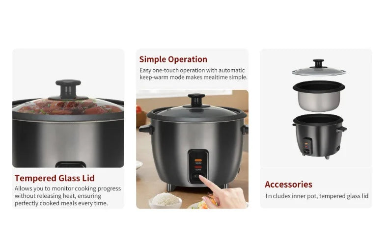 1.8L Household Rice Cooker Multifunctional Mini Small Rice Cooker Stainless Steel