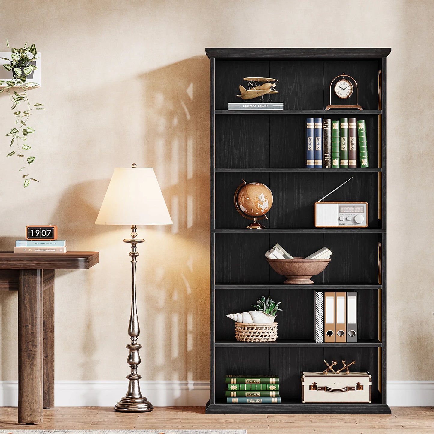 Tribesigns 6-Tier Bookshelf, 75-Inch Tall Bookcase, Freestanding Display Shelves,