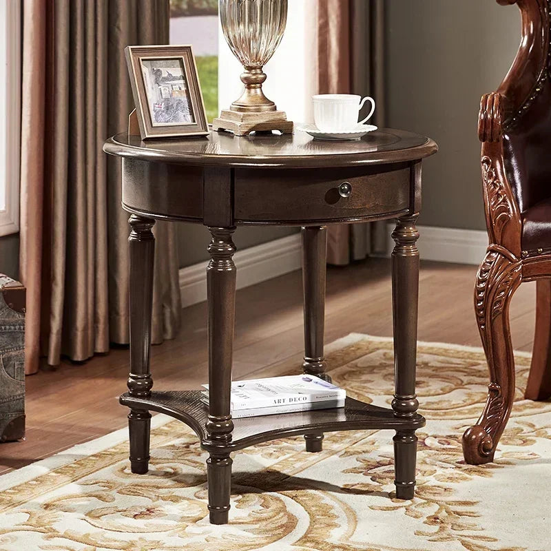 Elegant Center Wooden Furniture Living Room Corner Sofa Side Coffee