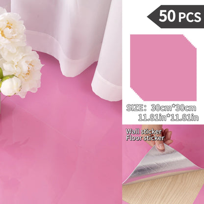 NINETAI Peel And Stick Floor Tile, 50pcs Vinyl Plank Wood Grain