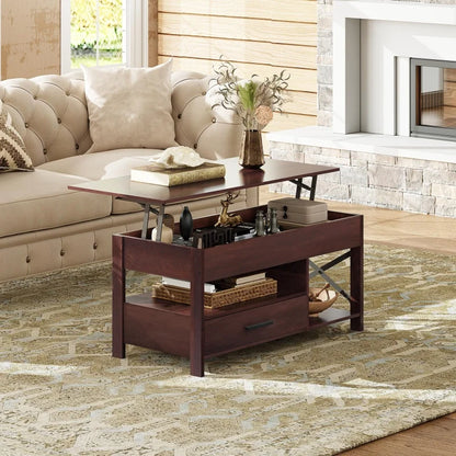 GALAXHERO Lift Top Coffee Table with Hidden Compartment for Living Room Reception Room