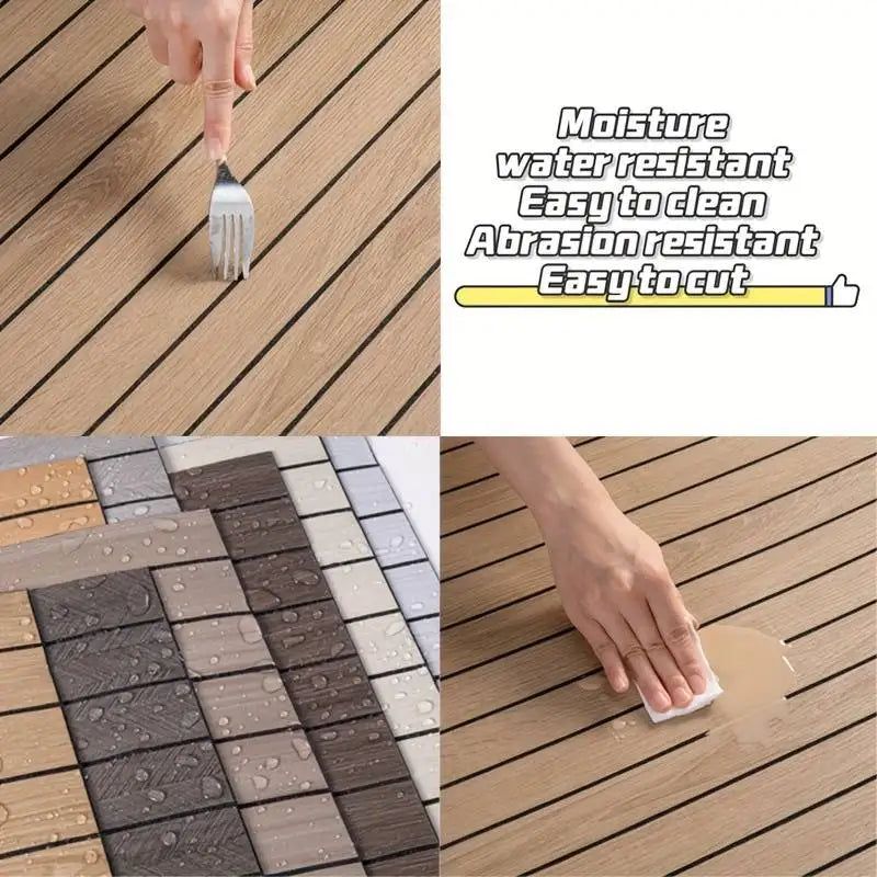 NINETAI Peel and Stick Floor Tile, (12.92 square feet