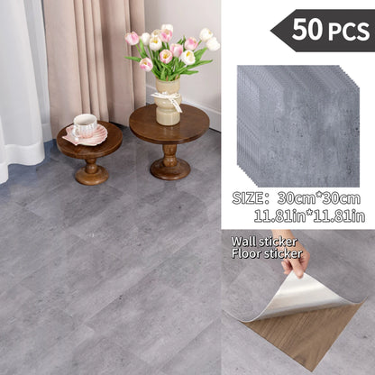 NINETAI Peel And Stick Floor Tile, 50pcs Vinyl Plank Wood Grain