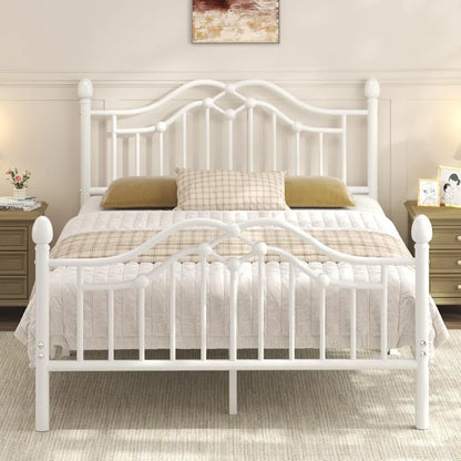 Bed Frame with Headboard and Footboard, Modern Metal Platform Bed Frame for Kids, Support Up to 800LBS, No Box Spring Neede