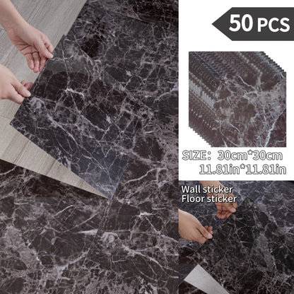 NINETAI Peel And Stick Floor Tile, 50pcs Vinyl Plank Wood Grain