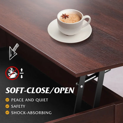GALAXHERO Lift Top Coffee Table with Hidden Compartment for Living Room Reception Room