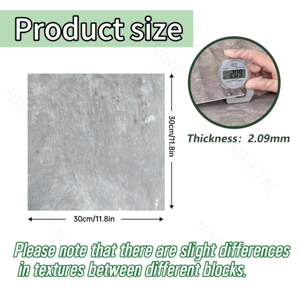 NINETAI Peel And Stick Floor Tile, 50pcs Vinyl Plank Wood Grain