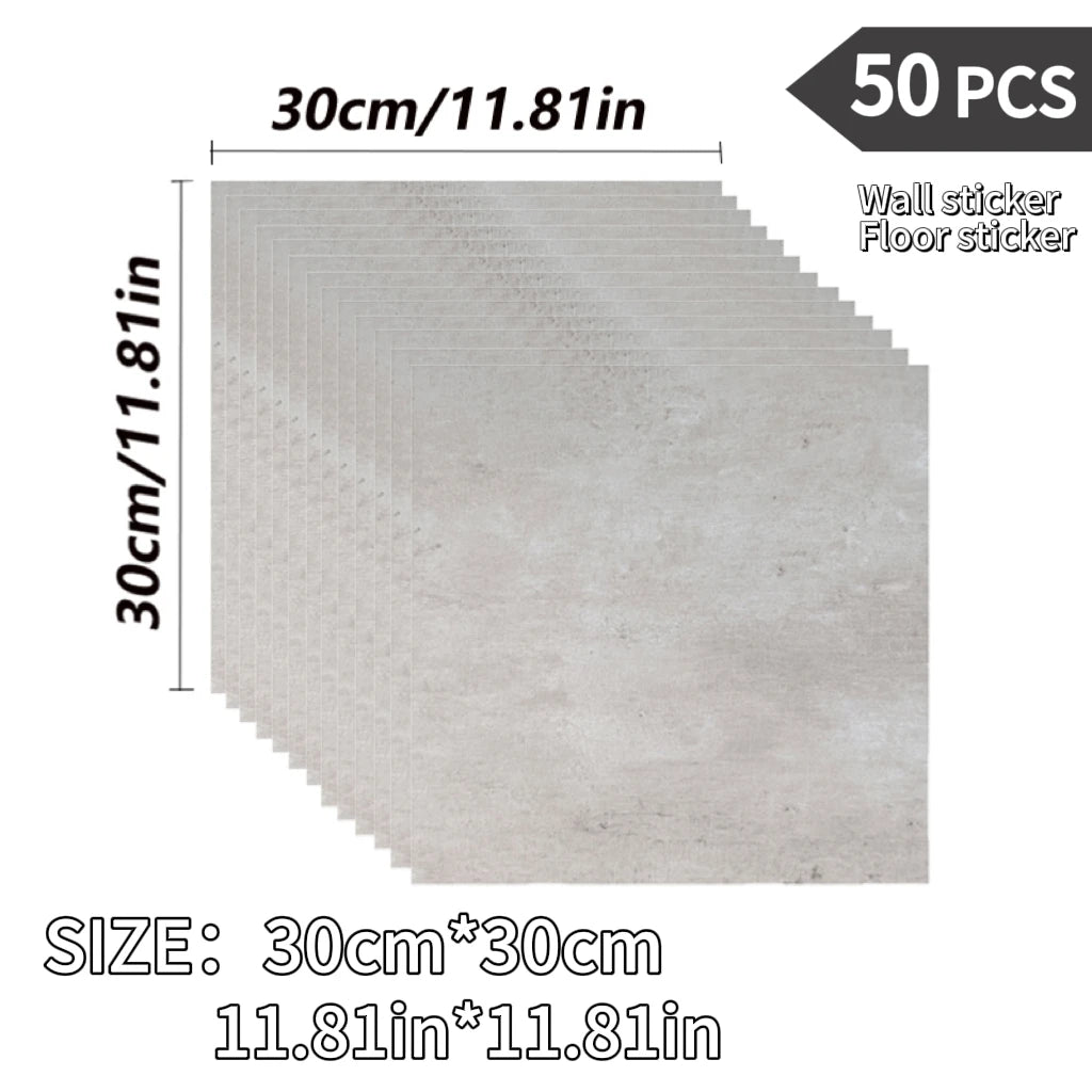 NINETAI Peel And Stick Floor Tile, 50pcs Vinyl Plank Wood Grain