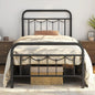 Metal Bed Frames with Vintage Headboard and Footboard, Farmhouse