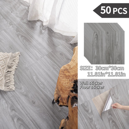 NINETAI Peel And Stick Floor Tile, 50pcs Vinyl Plank Wood Grain