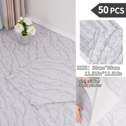 NINETAI Peel And Stick Floor Tile, 50pcs Vinyl Plank Wood Grain