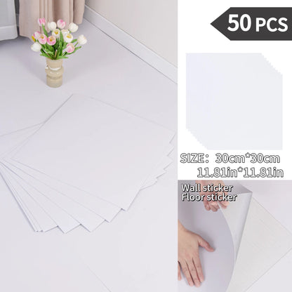 NINETAI Peel And Stick Floor Tile, 50pcs Vinyl Plank Wood Grain