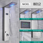 LED Shower Panel Tower System Rain Waterfall Shower LCD Display With Massage  Shower Faucet