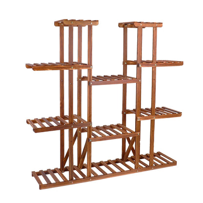 Multi-Tier Plant Stand, 46in Height Wood Flower Rack Holder Indoor Outdoor for Patio Gard