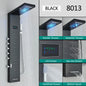 LED Shower Panel Tower System Rain Waterfall Shower LCD Display With Massage  Shower Faucet