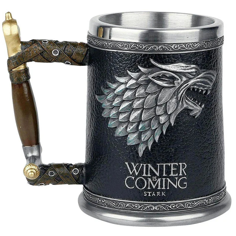 GOT Mugs Stainless Steel and Resin Beer Mug