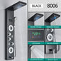 LED Shower Panel Tower System Rain Waterfall Shower LCD Display With Massage  Shower Faucet