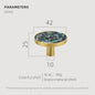 Dooroom Brass Furniture Handles Shell Simple Nordic Pastoral Cupboard Cabinet Drawer Round Colorful Pulls