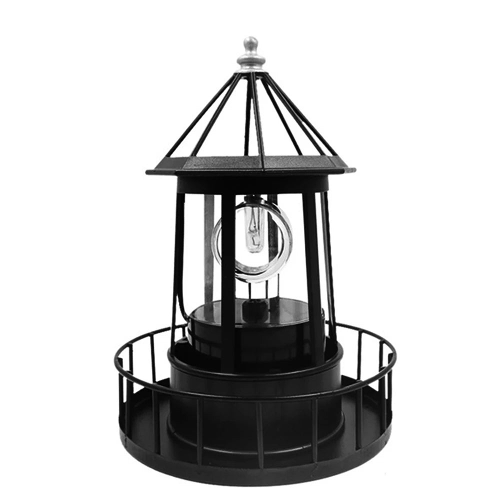 LED Solar Rotating Lighthouse Light Solar Garden Lights