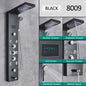 LED Shower Panel Tower System Rain Waterfall Shower LCD Display With Massage  Shower Faucet