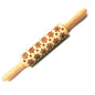 Christmas Rolling Pin With Pattern Snowflake Snowman