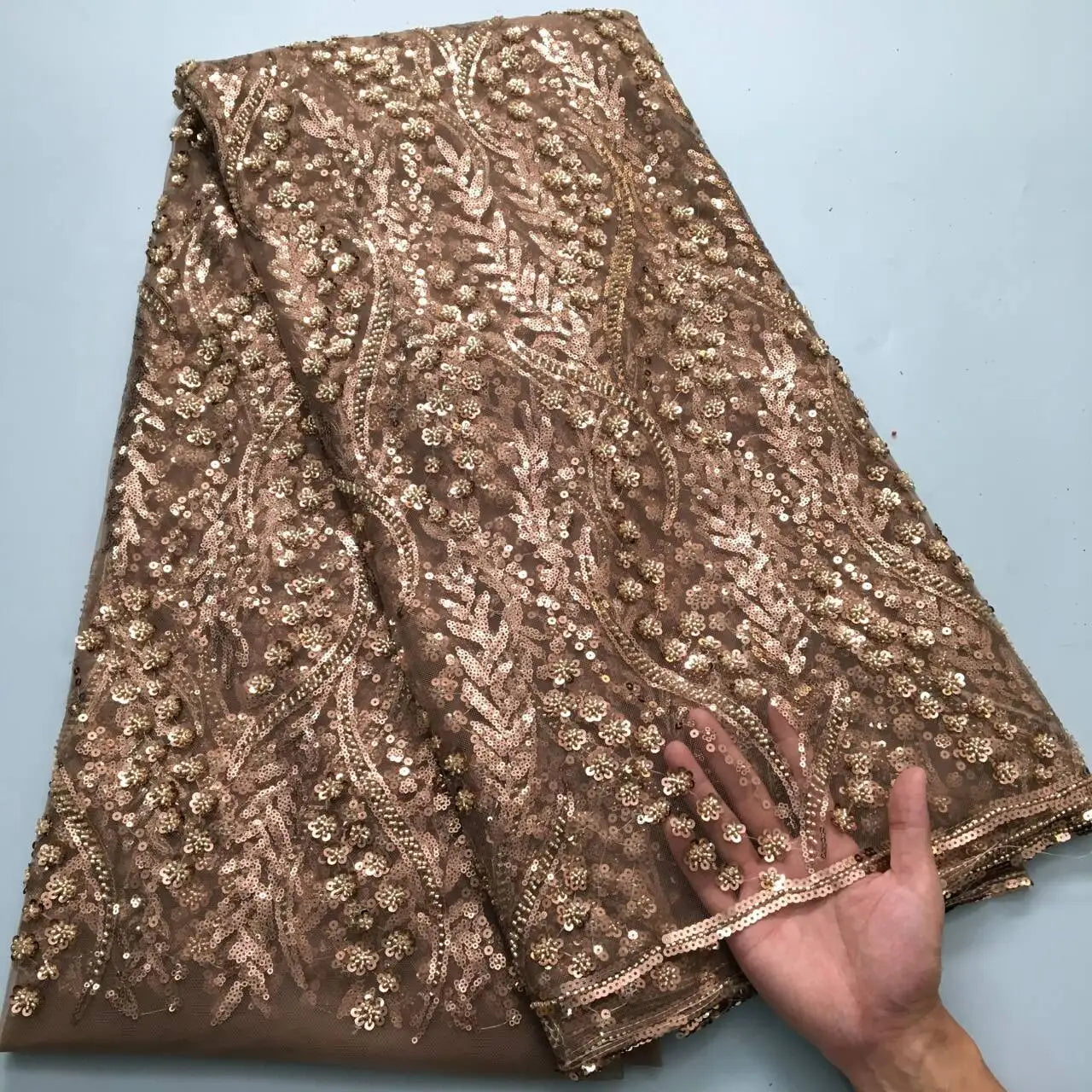 SJD LACE French Mesh Bridal Lace Fabric