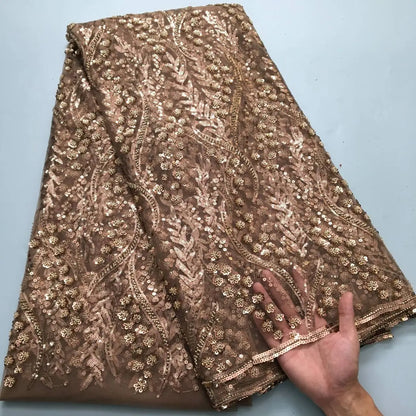 SJD LACE French Mesh Bridal Lace Fabric