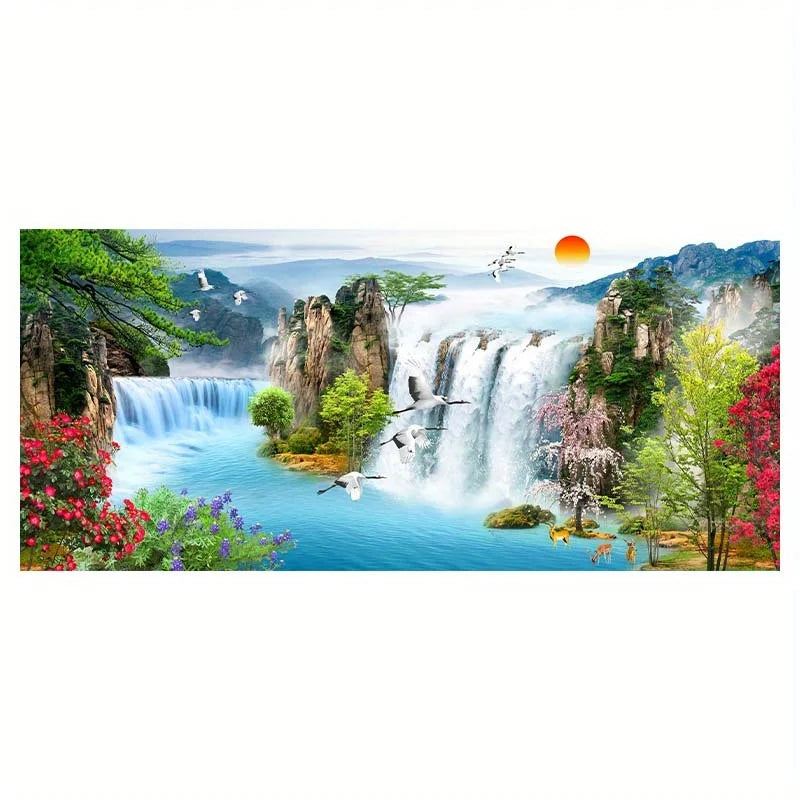 Beach Sunset Wall  Large Landscape Canvas Painting