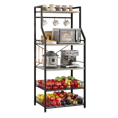 Kitchen Bakers Rack Microwave Oven Stand Coffee Bar Station