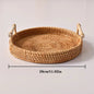 Handwoven Rattan Tray & Food Basket