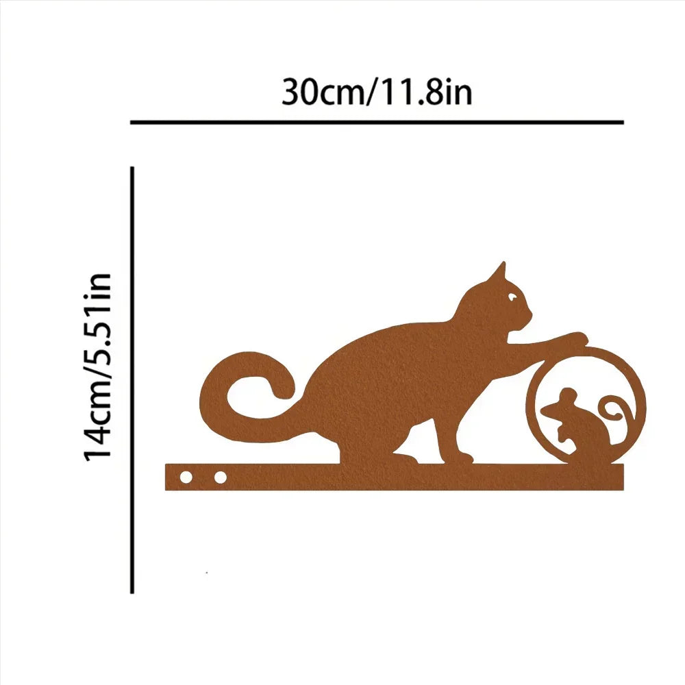 Exclusive Cute Cat Garden Decorative Silhouette -Perfect Outdoor Statues for Garden