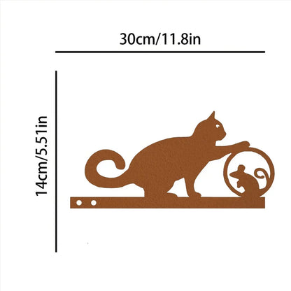 Exclusive Cute Cat Garden Decorative Silhouette -Perfect Outdoor Statues for Garden