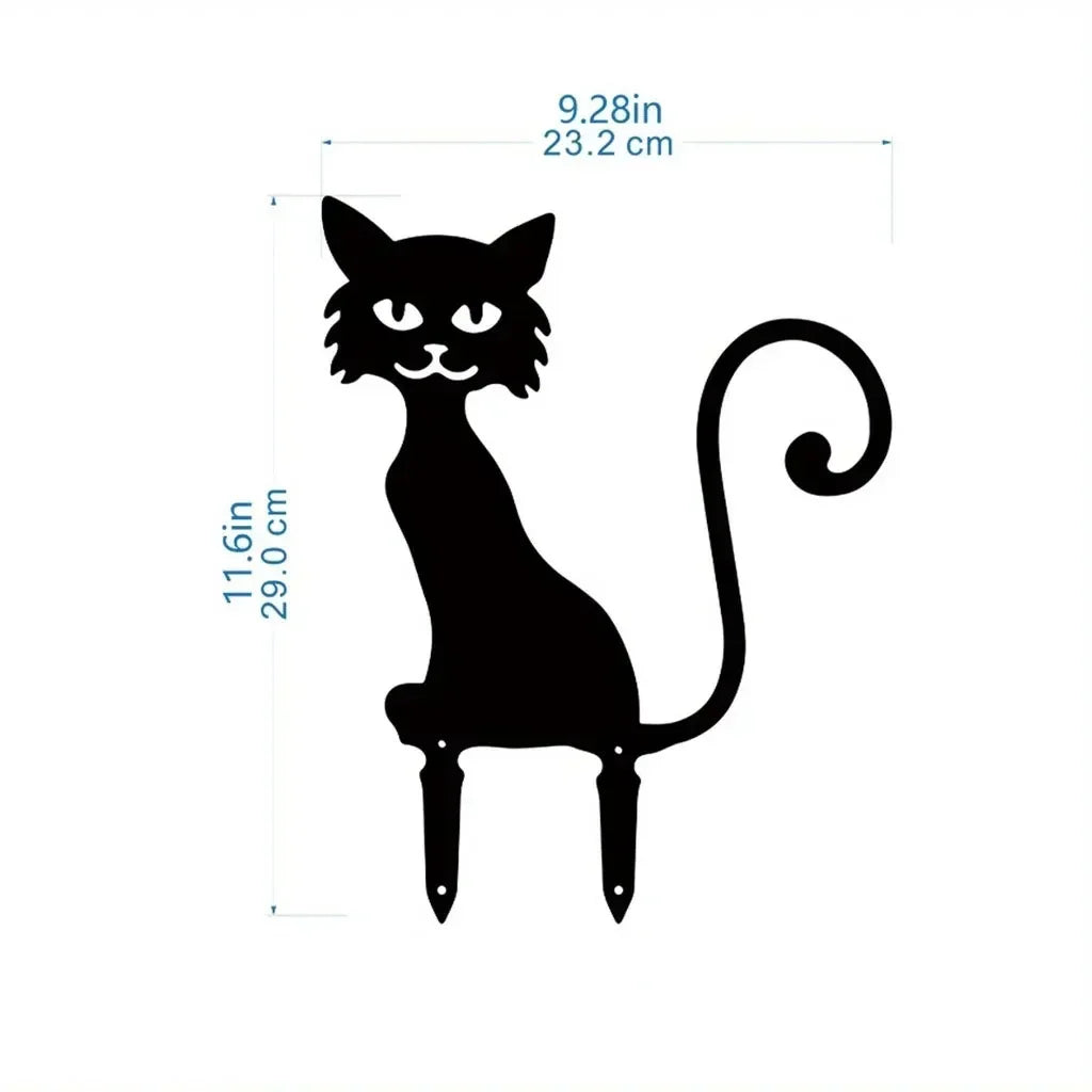 Exclusive Cute Cat Garden Decorative Silhouette -Perfect Outdoor Statues for Garden