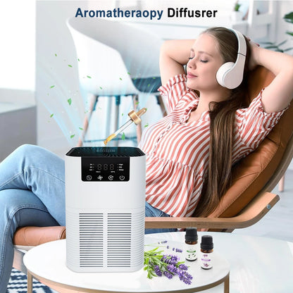 Air Purifier Smoke Odor Negative Ion Generator with Aromatherapy Air Cleaner
