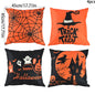 45*45cm Halloween Pillow Ghost Witch Spider Web Print