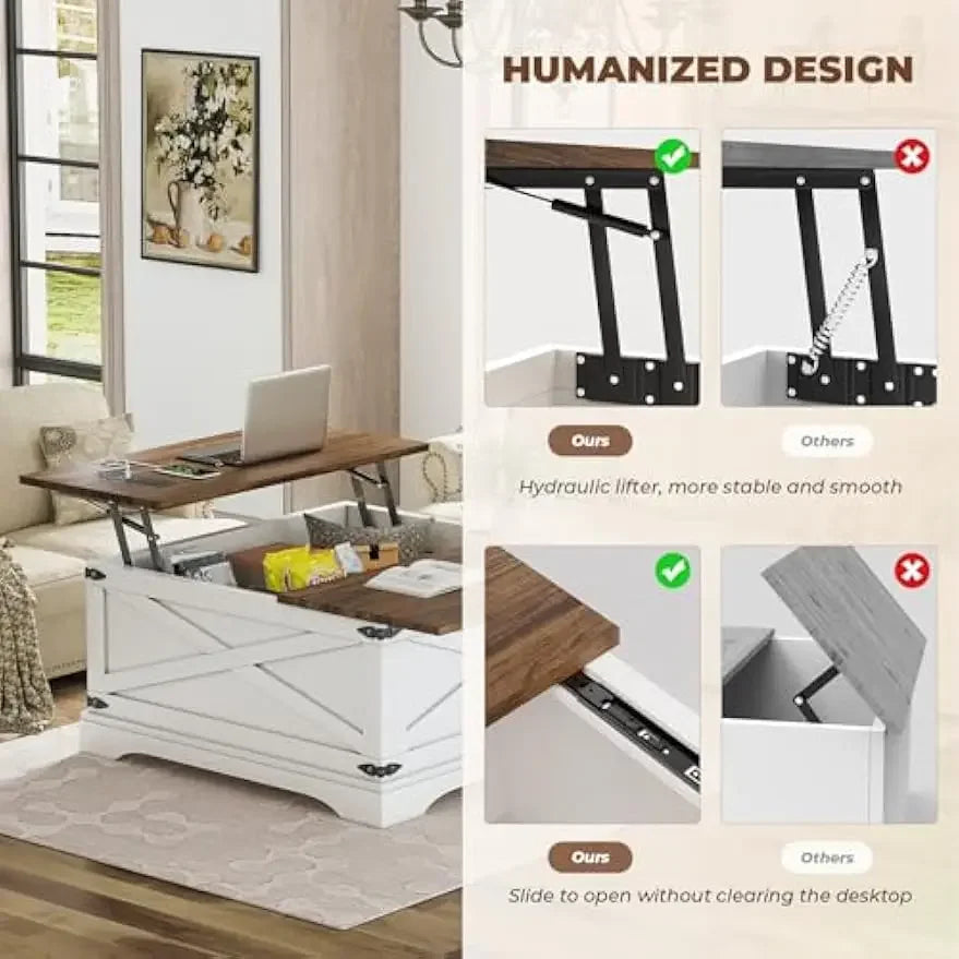 2025-Lift Top Coffee Table with Storage