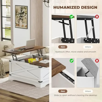 2025-Lift Top Coffee Table with Storage