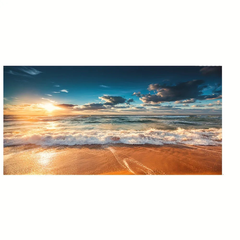 Beach Sunset Wall  Large Landscape Canvas Painting