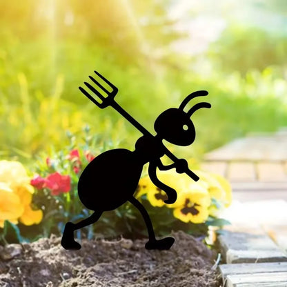 Charming Metal Ants for Garden - Outdoor Yard Ornaments and Lawn Stakes.