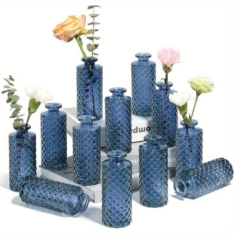 Glass Bud Vases Set Of 12