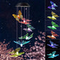 1PC Led Color Changing Butterfly Dragonfly Hummingbird Solar Wind Chimes Outdoor