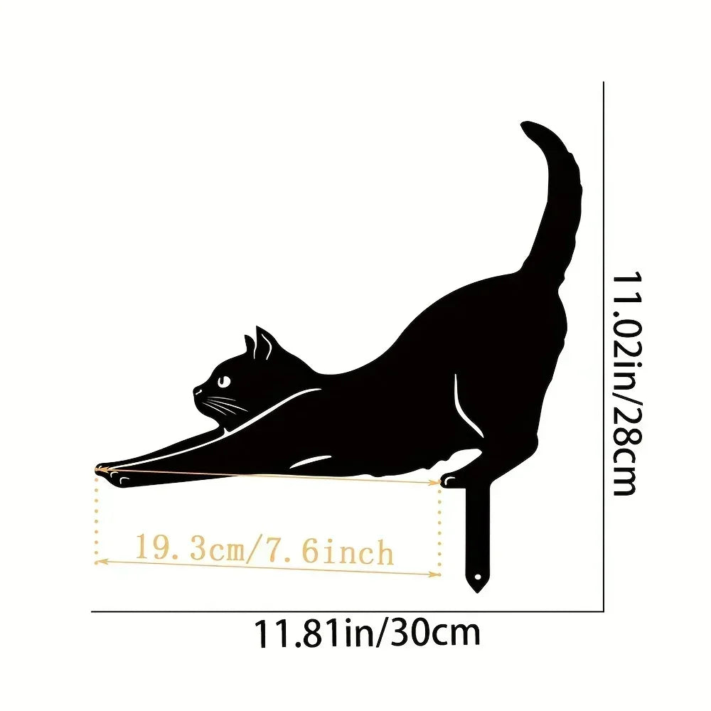 Exclusive Cute Cat Garden Decorative Silhouette -Perfect Outdoor Statues for Garden